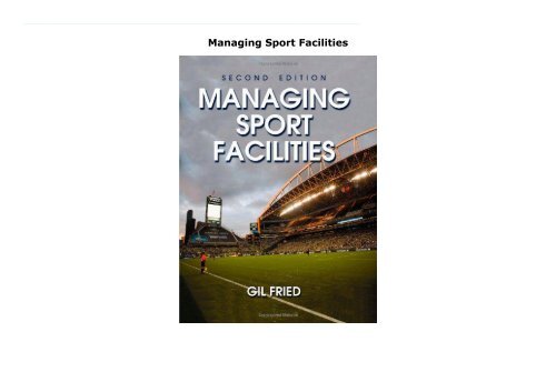 Managing Sport Facilities