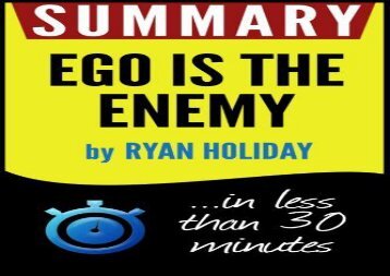 Summary of Ego Is the Enemy (Ryan Holiday)