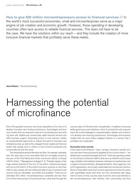 Microfinance