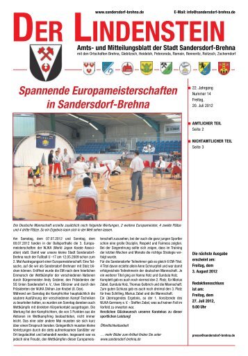 DER LINDENSTEIN - Stadt Sandersdorf-Brehna