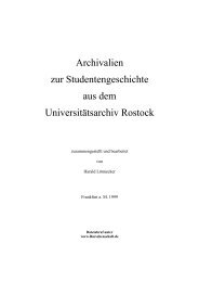 Archivalien zur Studentengeschichte aus dem Universitätsarchiv ...