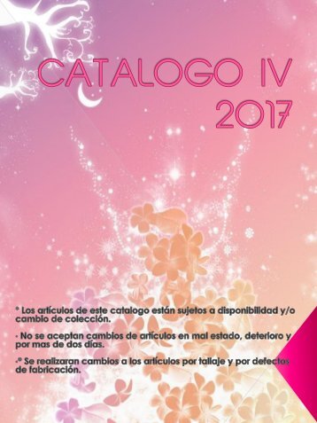 CATALOGO IV 2017 PRECIOS