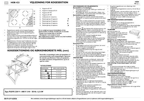 KitchenAid HOB 423/S - HOB 423/S DA (854146401000) Istruzioni per l'Uso