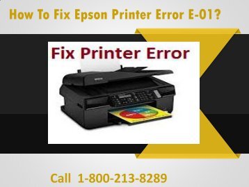 How To Fix Epson Printer Error E-01