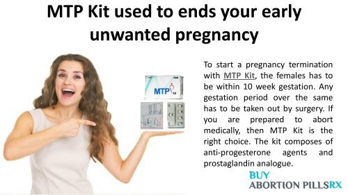 MTP Kit used to ends your early unwanted pregnancy