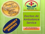 Immediate Care by Air Ambulance Service from Varanasi