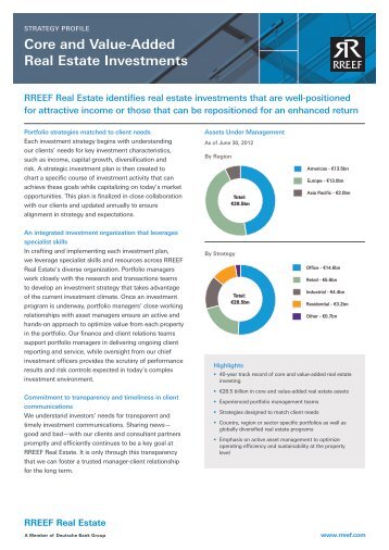 Core and Value-Added Real Estate Investments - RREEF Real Estate