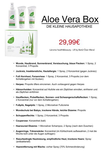 Aloe Vera Box deutsch pdf