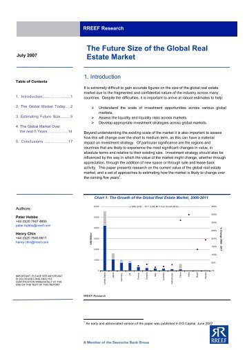The Future Size of the Global Real Estate Market - RREEF Real Estate