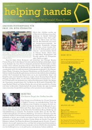 + Newsletter herunterladen (PDF) - McDonald's Kinderhilfe Stiftung