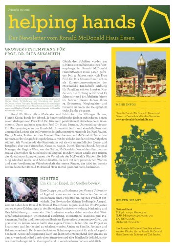 + Newsletter herunterladen (PDF) - McDonald's Kinderhilfe Stiftung