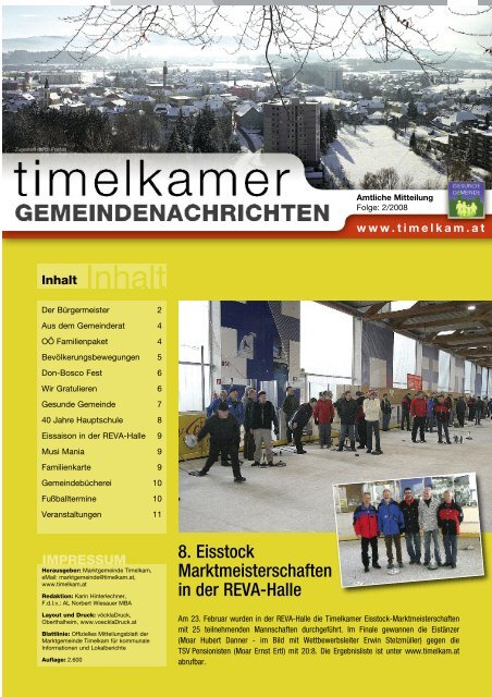 Gemeindenachricht Nr. 2/2008 - Marktgemeinde Timelkam