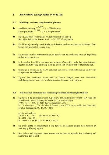 Antwoorden hoofdstuk 5 Ruil over de tijd