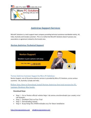 Norton Antivirus Support