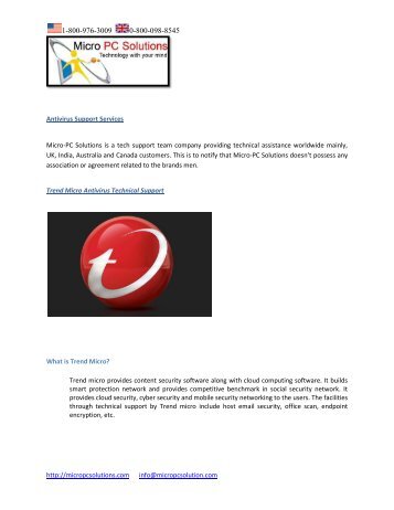 Trend Micro Antivirus Support