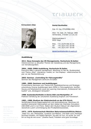 CV Daniel Burkhalter - tri-b-werk