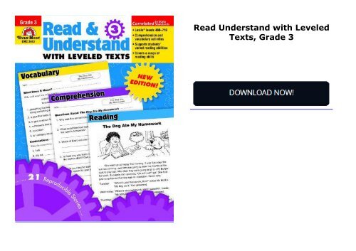 Read   Understand with Leveled Texts, Grade 3