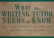 What the Writing Tutor Needs to Know