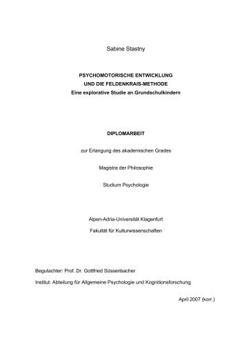 "Bewusstheit durch Bewegung" - Die Feldenkrais - Methode für Kinder