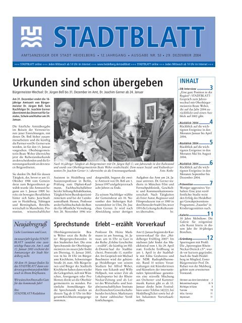 Stadtblatt komplett - Stadt Heidelberg