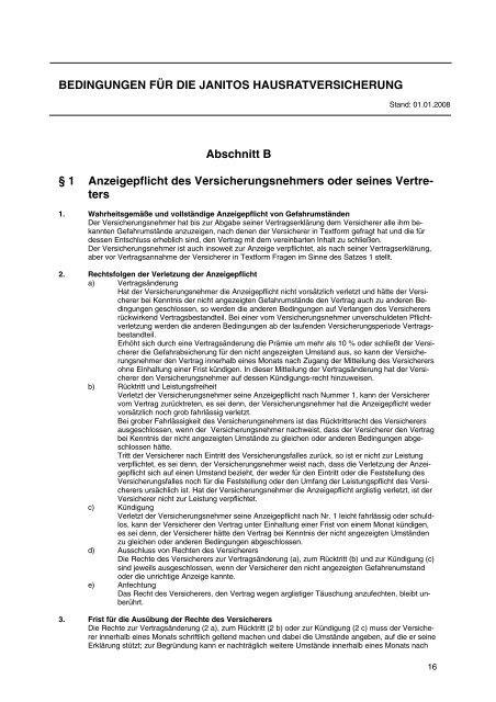 merkblatt zur datenverarbeitung - Janitos Versicherung AG