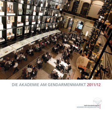 DIE AKADEMIE AM GENDARMENMARKT 2011/12 - Berlin ...