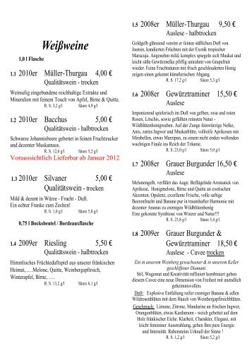 Unsere Produkte / Weinpreisliste (pdf) - Rabensteins Burggasthaus ...