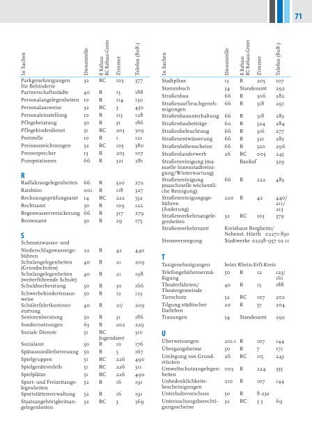 BürgerInfoBroschüre - Stadt Pulheim