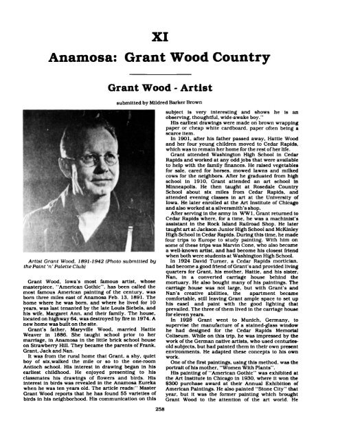 Anamosa - A Reminiscence 1838 - 1988