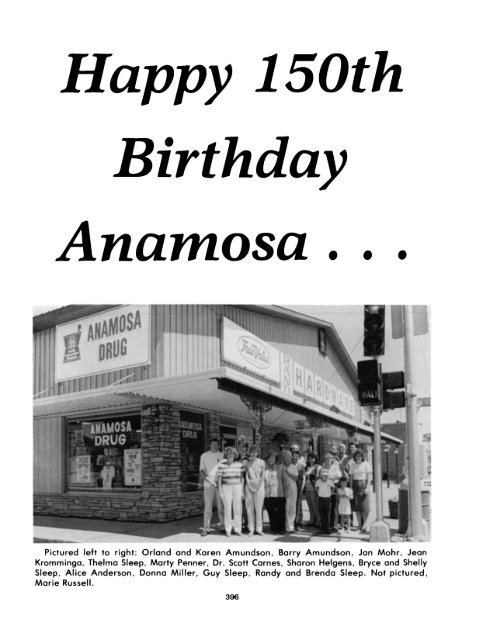 Anamosa - A Reminiscence 1838 - 1988