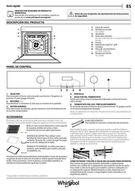 KitchenAid OAKP9 7451 H IX - OAKP9 7451 H IX ES (859991535590) Setup and user guide