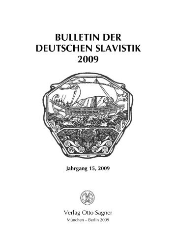 bulletin der deutschen slavistik 2009 - Kodeks - Universität Bamberg