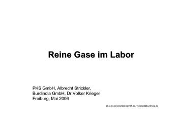 Reine Gase im Labor - e - Labjournal