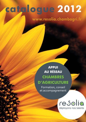 catalogue 2012 - Chambres d'agriculture