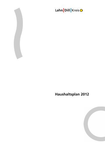 Haushaltsplan 2012 - Lahn-Dill-Kreis