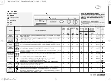 KitchenAid FT 1000 - FT 1000 DA (858009761000) Scheda programmi