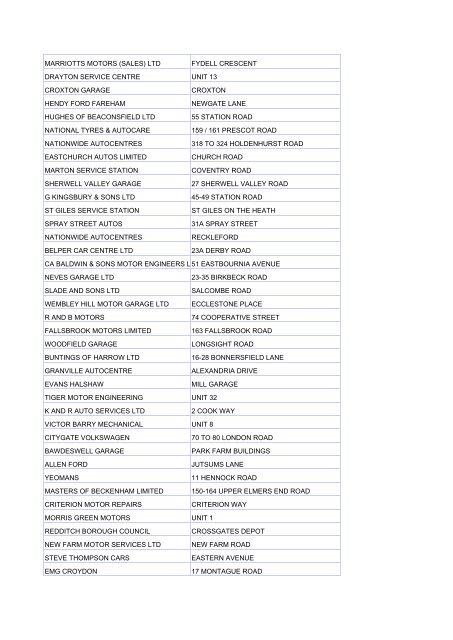 FOI Request - Department for Transport