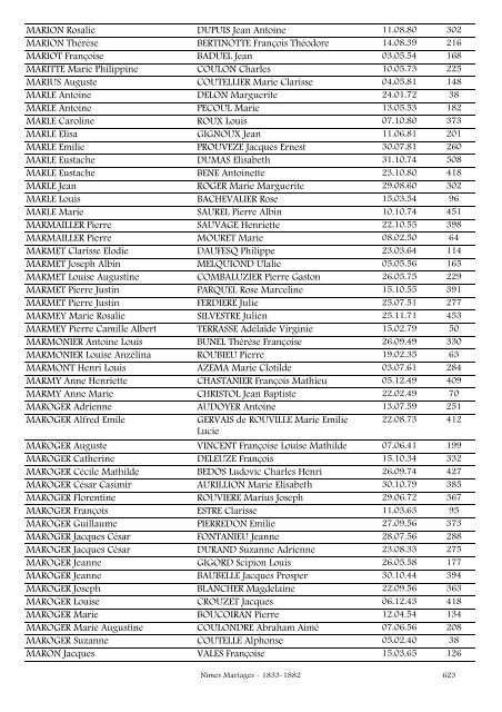 A Nîmes Mariages - 1833-1882 1