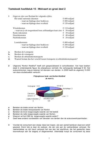 Toetsboek hoofdstuk 14 Welvaart en groei deel 2