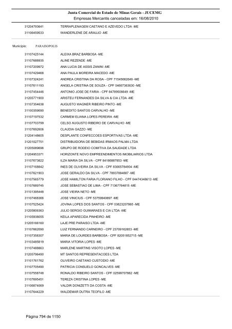 Junta Comercial do Estado de Minas Gerais - JUCEMG Empresas ...