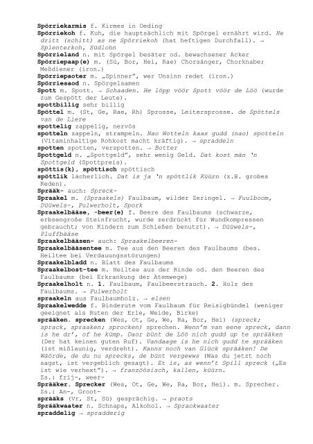 Wörterbuch der Westmünsterländischen Mundart - Kreis Borken