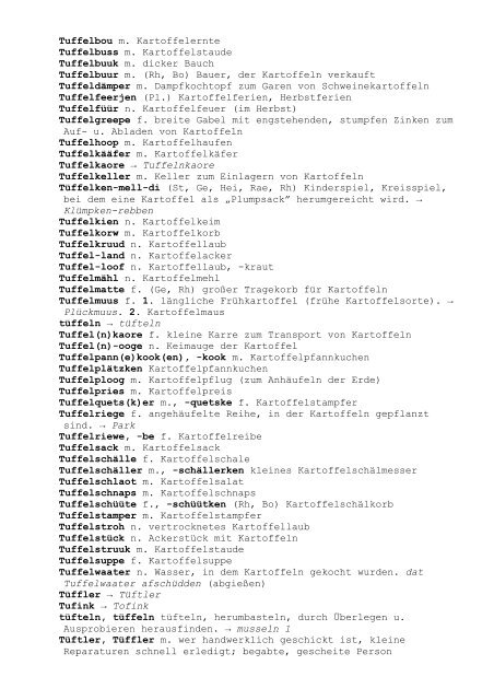 Wörterbuch der Westmünsterländischen Mundart - Kreis Borken