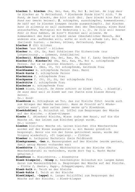 Wörterbuch der Westmünsterländischen Mundart - Kreis Borken