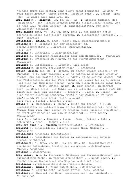 Wörterbuch der Westmünsterländischen Mundart - Kreis Borken