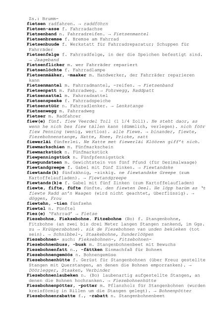 Wörterbuch der Westmünsterländischen Mundart - Kreis Borken