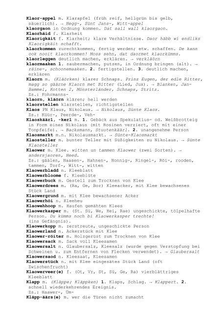 Wörterbuch der Westmünsterländischen Mundart - Kreis Borken