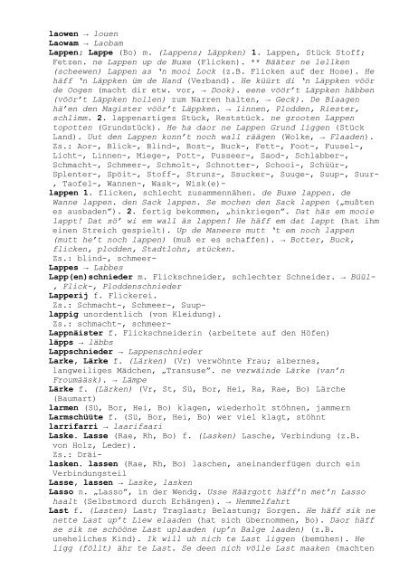 Wörterbuch der Westmünsterländischen Mundart - Kreis Borken