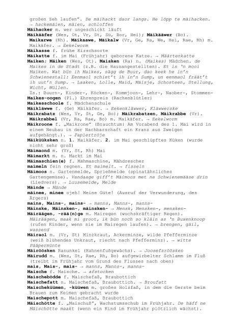 Wörterbuch der Westmünsterländischen Mundart - Kreis Borken