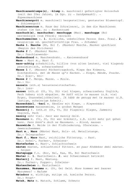 Wörterbuch der Westmünsterländischen Mundart - Kreis Borken