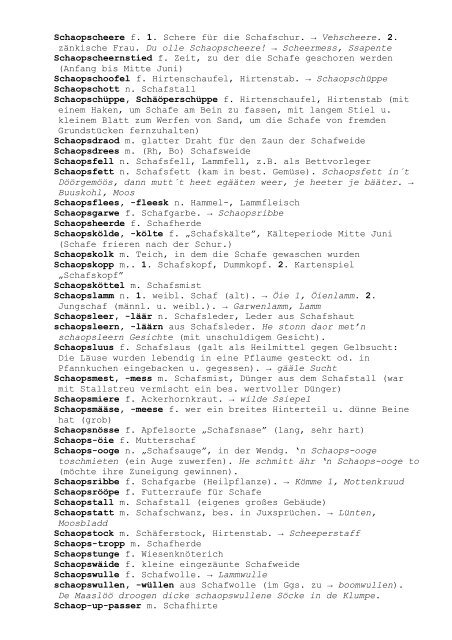 Wörterbuch der Westmünsterländischen Mundart - Kreis Borken